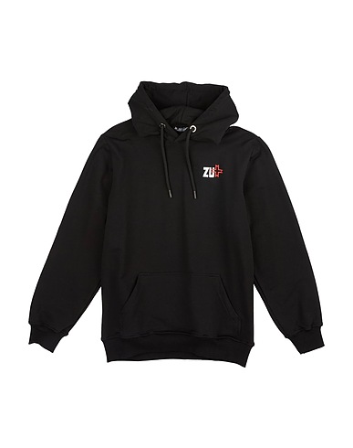 ZU+ELEMENTS Sweatshirt Black 95% Cotton, 5% Elastane
