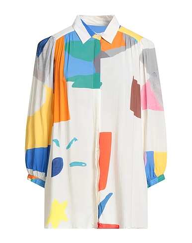 G. KERO Patterned shirts & blouses Off white 100% Viscose