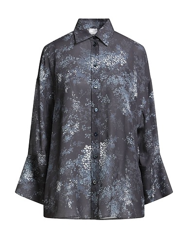 ELEVENTY Camisas y blusas de flores Azul noche 100% Seda