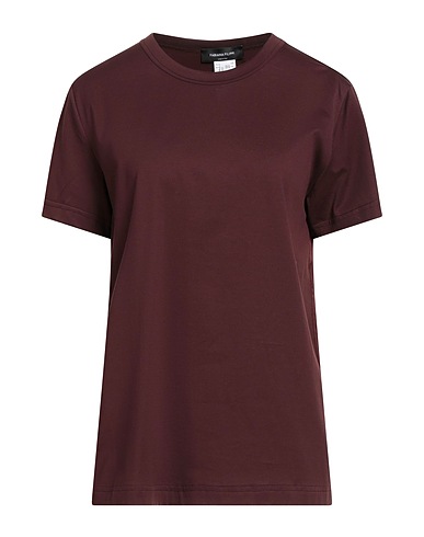FABIANA FILIPPI Basic T-shirt Burgundy 100% Cotton, Viscose
