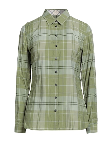 BARBOUR Checked shirt DRESS TARTAN Sage green 71% Viscose, 29% Polyester