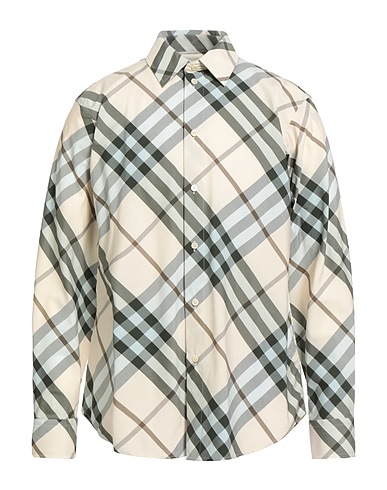 BURBERRY Patterned shirt Dark green 100% Cotton