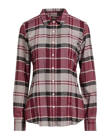 BARBOUR Checked shirt WINTER TARTAN Burgundy 71% Cotton, 29% Polyester