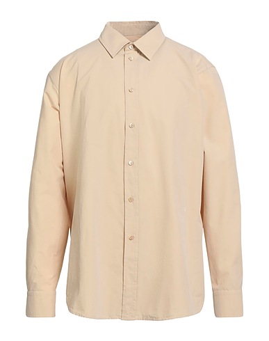 BURBERRY Solid color shirt Beige 100% Cotton