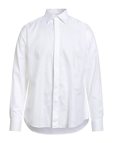 CARLO PIGNATELLI Solid color shirt White 100% Cotton