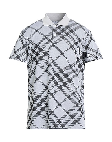 BURBERRY Polo Grigio 86% Cotone, 11% Poliestere, 3% Elastan, Poliammide, Madreperla