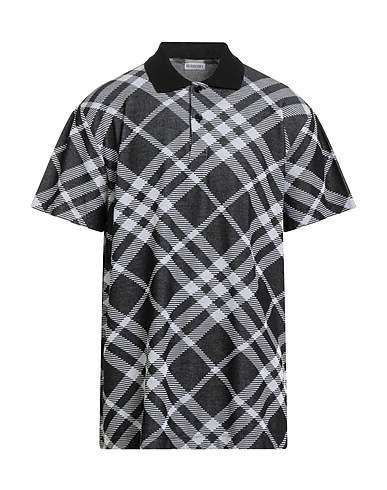 BURBERRY Polo Nero 86% Cotone, 11% Poliestere, 3% Elastan, Poliammide, Madreperla