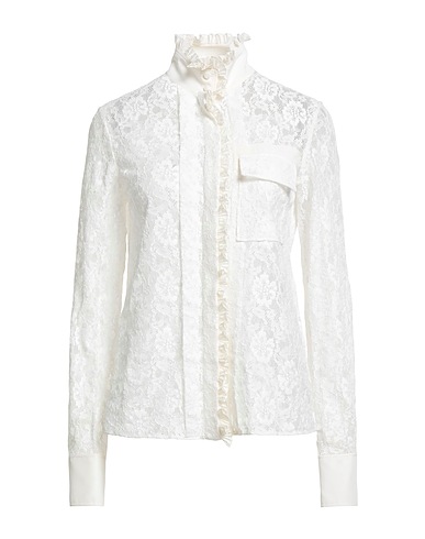 CHLOÉ Lace shirts & blouses Ivory 86% Cotton, 14% Polyamide