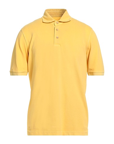 CIRCOLO 1901 Polo shirt Yellow 98% Cotton, 2% Elastane