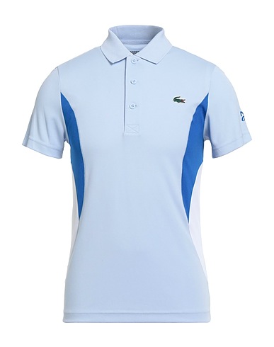 LACOSTE SPORT NOVAK DJOKOVIC Polo shirt Light blue 100% Polyester, Elastane