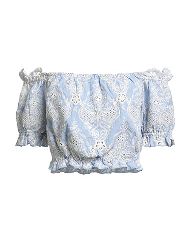 GUESS Top Sky blue 100% Cotton