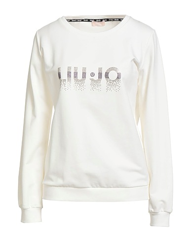 LIU •JO Felpa BETTER Bianco 95% Cotone, 5% Elastan