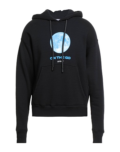 OFF-WHITE™ Hooded sweatshirt Black 100% Cotton, Elastane