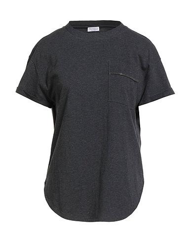 BRUNELLO CUCINELLI T-shirt Gris anthracite 100% Coton, Ecobrass