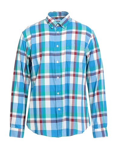 EDWIN Camicia a righe Turchese 100% Cotone