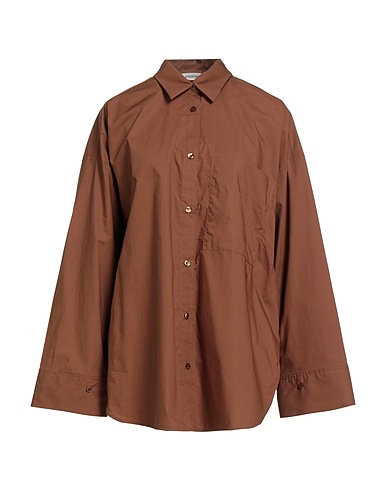 BY MALENE BIRGER Solid color shirts & blouses Brown 100% Organic cotton
