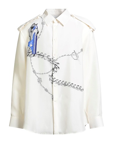 BURBERRY Shirts Cream 100% Silk