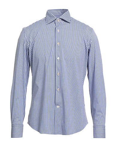 ALESSANDRO GHERARDI Striped shirt Blue 41% Polyamide, 41% Polyester, 18% Elastane