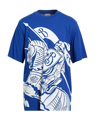 BURBERRY T-shirt Blue 97% Cotton, 3% Elastane