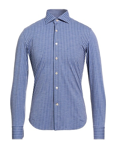 ALESSANDRO GHERARDI Camicia a righe Blu 41% Poliammide, 41% Poliestere, 18% Elastan