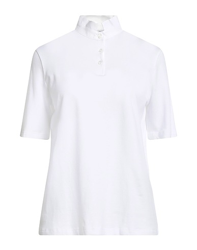 GRAN SASSO Polo shirt White 97% Cotton, 3% Elastane, Polyamide