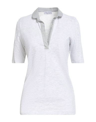 GRAN SASSO Polo shirt Light grey 93% Cotton, 7% Lycra®