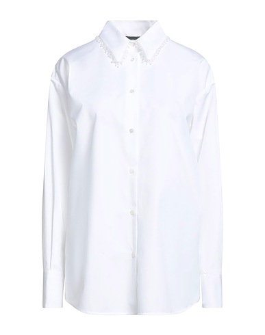 FABIANA FILIPPI Shirts White 100% Cotton, Silk, Polyester, Glass, Acrylic