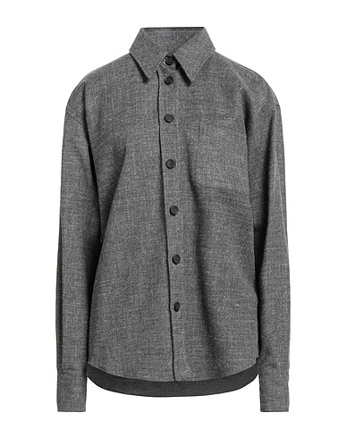 FABIANA FILIPPI Solid color shirts & blouses Grey 45% Virgin Wool, 27% Linen, 19% Polyamide, 9% Cotton