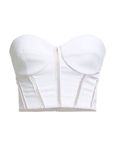 ELISABETTA FRANCHI Top White 96% Polyester, 4% Elastane