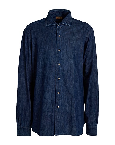 BARBA Napoli Denim shirt Blue 100% Cotton