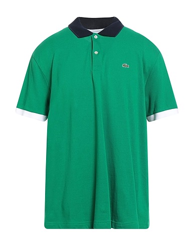 LACOSTE Polo shirt Emerald green 100% Cotton