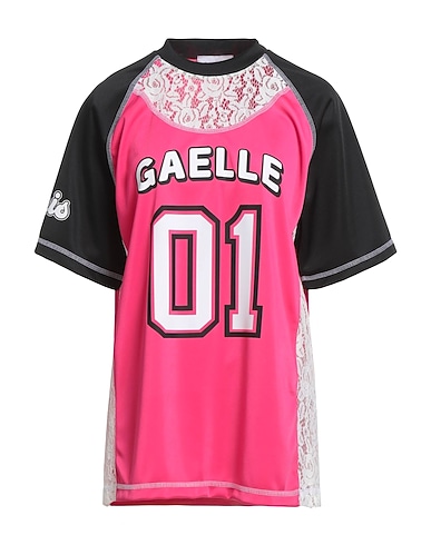 GAëLLE Paris T-shirt Fuchsia 100% Polyester, Polyamide, Elastane, Cotton