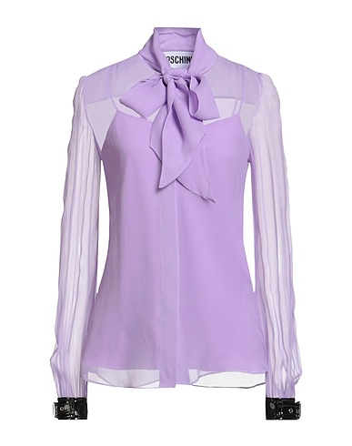 MOSCHINO Shirts COUTURE Lilac 89% Acetate, 6% Elastane, 5% Silk