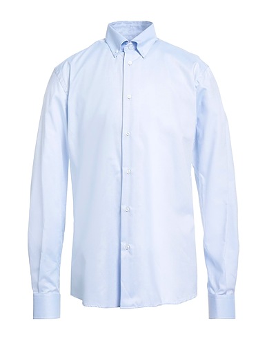 AVIGNON Μονόχρωμο πουκάμισο Μπλε του ουρανού 100% Βαμβάκι