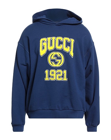 GUCCI Hoodie Marineblau 100% Baumwolle, Elastan, Polyester, Acryl, Wolle