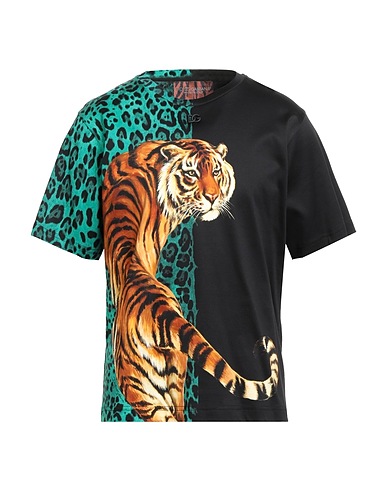 DOLCE&GABBANA T-shirt Black 100% Cotton, Brass