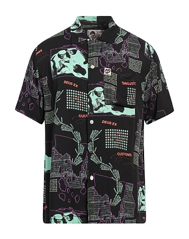 DEUS EX MACHINA Patterned shirt Black 100% Viscose