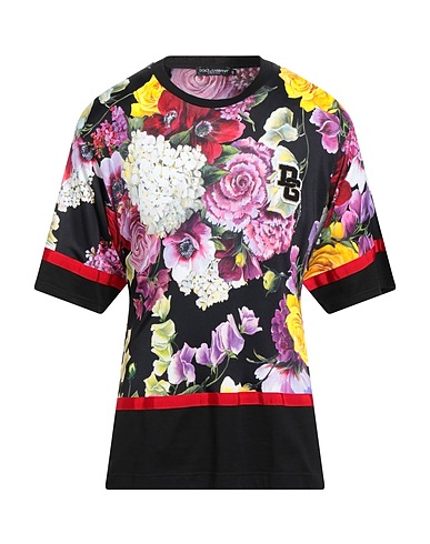 DOLCE&GABBANA T-shirt Black 77% Viscose, 23% Cotton, Wool, Acrylic, Polyester