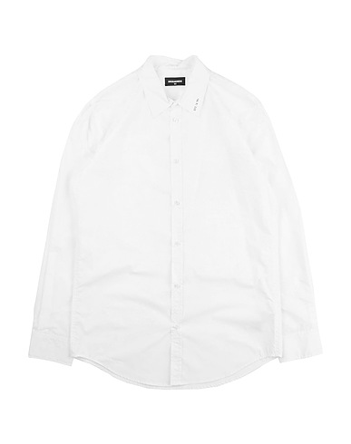 DSQUARED2 Solid color shirt White 100% Cotton