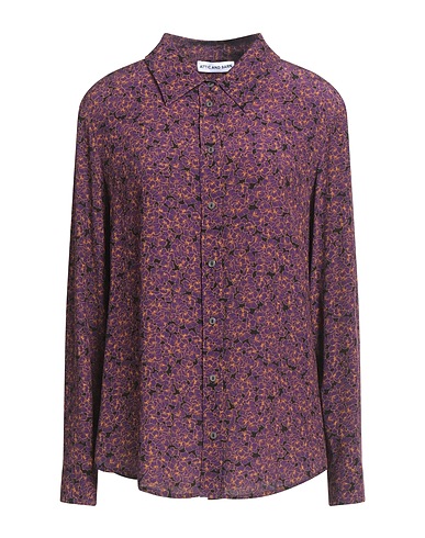 ATTIC AND BARN Floral shirts & blouses Purple 100% Viscose