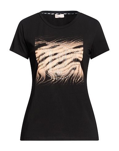 LIU •JO T-shirt BETTER NERO 95% Cotton, 5% Elastane