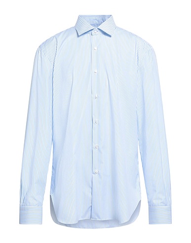 BARBA Napoli Striped shirt Light blue 100% Cotton
