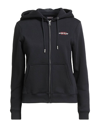 GUESS Hoodie JEANS Schwarz 88% Baumwolle, 12% Polyester