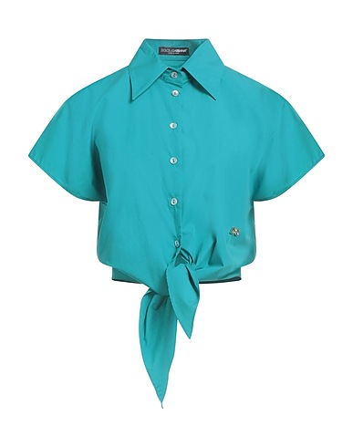 DOLCE&GABBANA Solid colour shirts & blouses Deep teal 100% Cotton