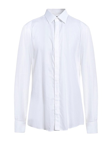 DOLCE&GABBANA Solid colour shirt GOLD White 100% Cotton