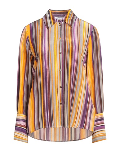 ATTIC AND BARN Striped shirt Purple 68% Viscose, 32% Silk