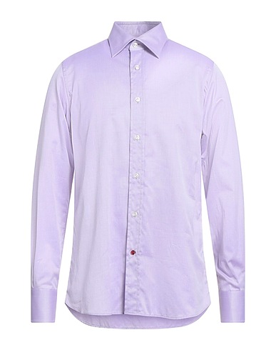 CÀRREL Solid colour shirt Lilac 100% Cotton