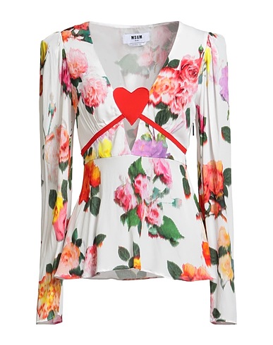 MSGM Top White 100% Viscose