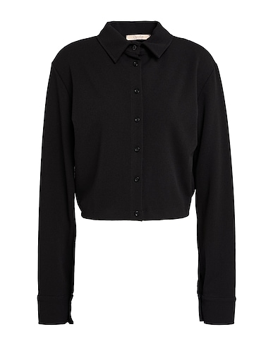 NO-NÀ Solid color shirts & blouses Black 97% Polyester, 3% Elastane