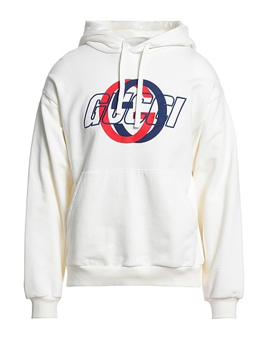 GUCCI Hooded track jacket  White 100% Cotton, Elastane, Polyester